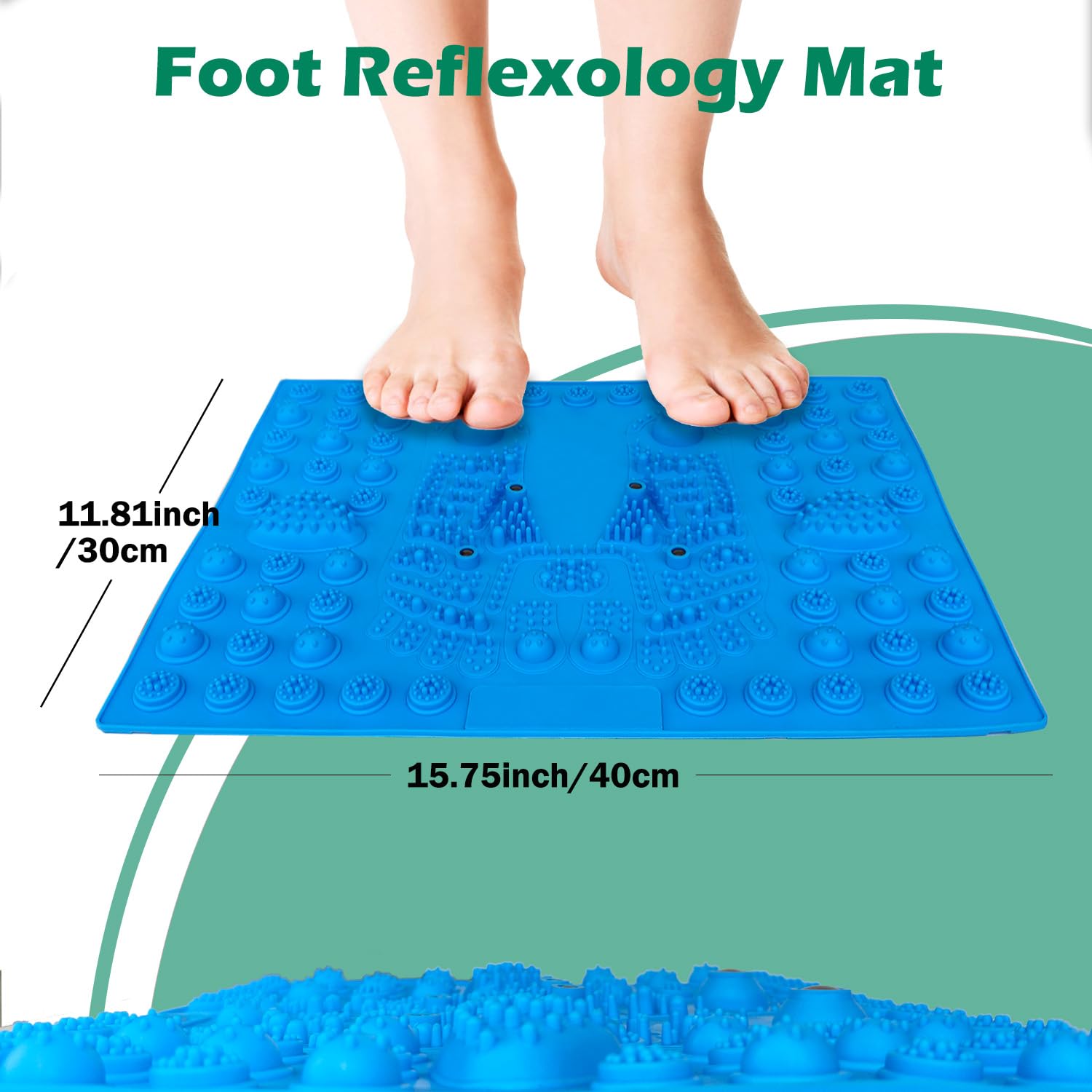 iunxkmi Foot Massage Mat with Magnetic | Reflexology Therapy | Acupressure Massager Pad for Foot Pain Relief and Relaxation, Improve Physical Function