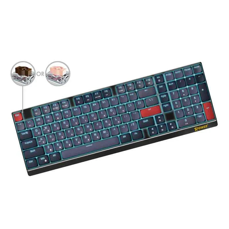 XPower Charon 98 Keys Tri-Mode Wireless Low-Profile Mechanical Keyboard