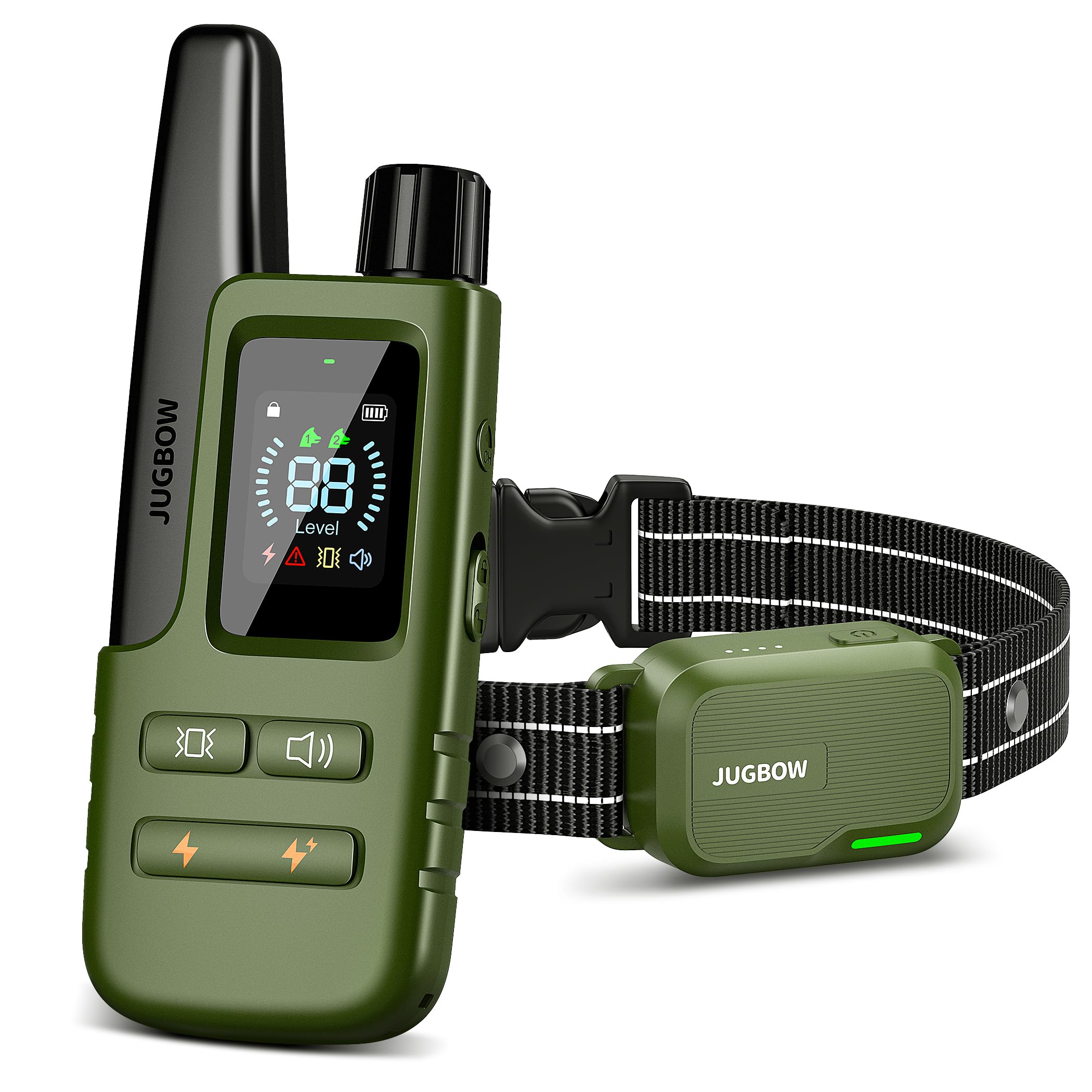 Jugbow Dog Shock Collar - 4200FT Dog Training Collar with Remote Innovative IPX7 Waterproof with 4 Training Modes, Rechargeable E-Collar for All Breeds