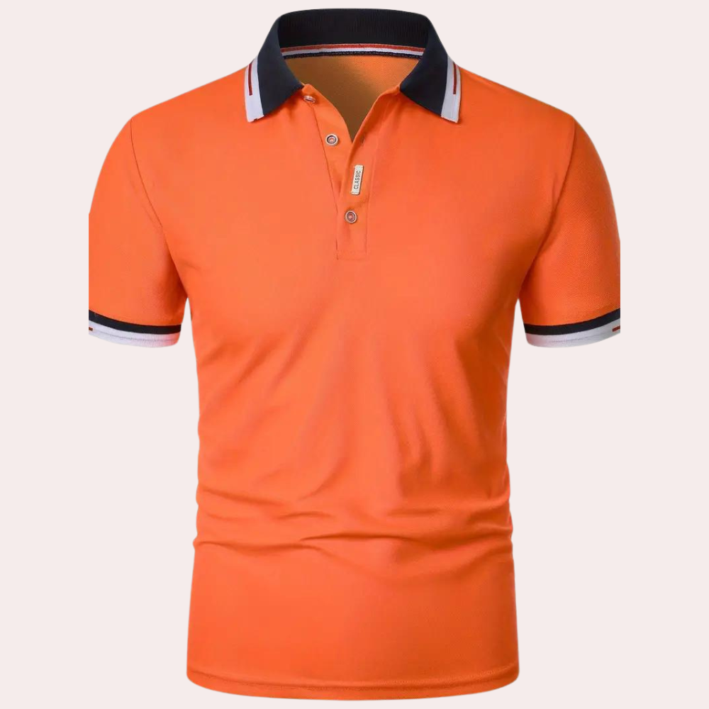 Polo T-Shirt - Orange - Shirt Sleeve - Polo Shirt - Men&#039;s Clothing