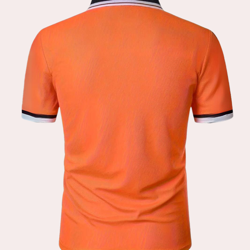 Polo T-Shirt - Orange - Shirt Sleeve - Polo Shirt - Men&#039;s Clothing