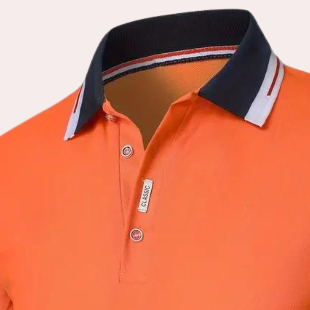 Polo T-Shirt - Orange - Shirt Sleeve - Polo Shirt - Men&#039;s Clothing