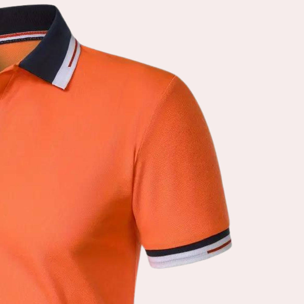 Polo T-Shirt - Orange - Shirt Sleeve - Polo Shirt - Men&#039;s Clothing