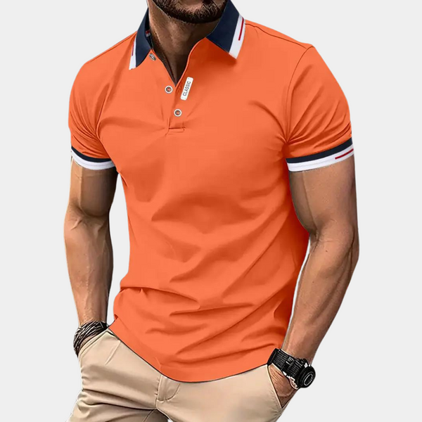 Polo T-Shirt - Orange - Shirt Sleeve - Polo Shirt - Men&#039;s Clothing