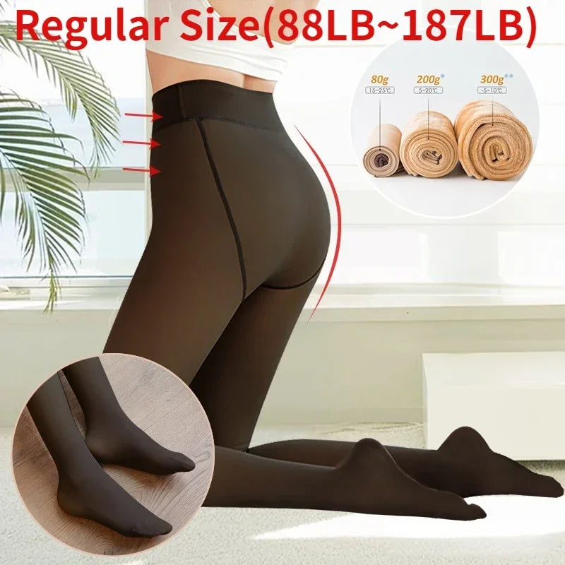 🍂Autumn Promotion 50%-Limited Time Free Shipping 💕warm plush lined elasticated tights