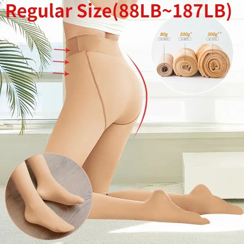 🍂Autumn Promotion 50%-Limited Time Free Shipping 💕warm plush lined elasticated tights