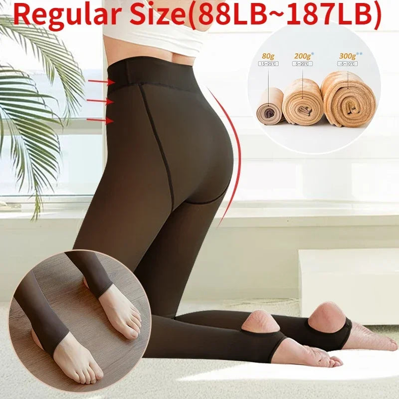 🍂Autumn Promotion 50%-Limited Time Free Shipping 💕warm plush lined elasticated tights