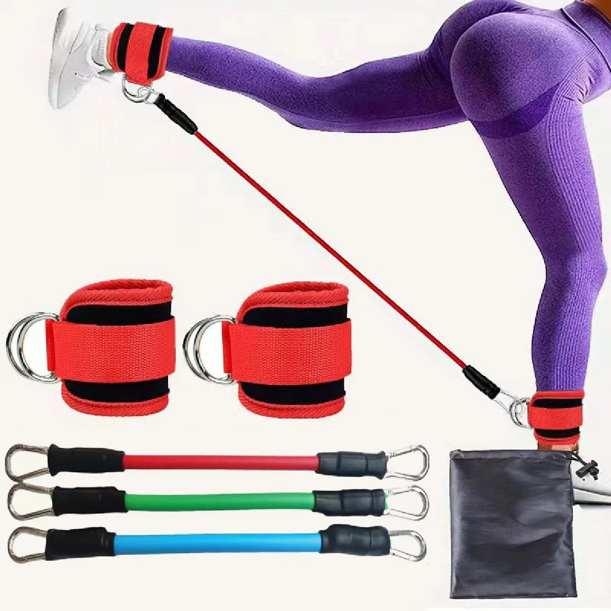 Ankle Strap Resistance Bands Hip Leg Strength Pull Rope Fitness Elastic Training Home Yoga Pilate Crossfit Workout Gym Equipment