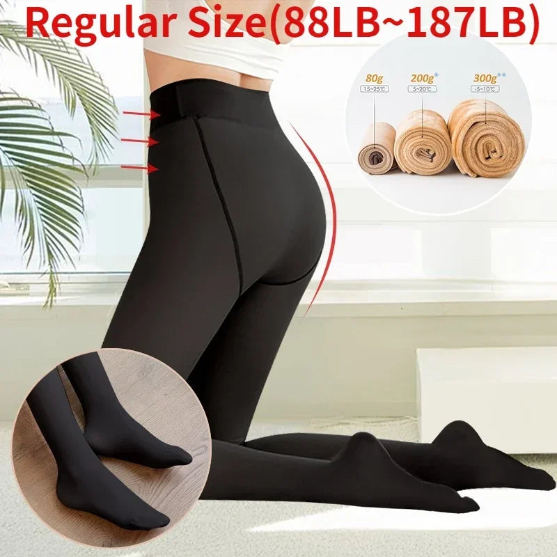 🍂Autumn Promotion 50%-Limited Time Free Shipping 💕warm plush lined elasticated tights