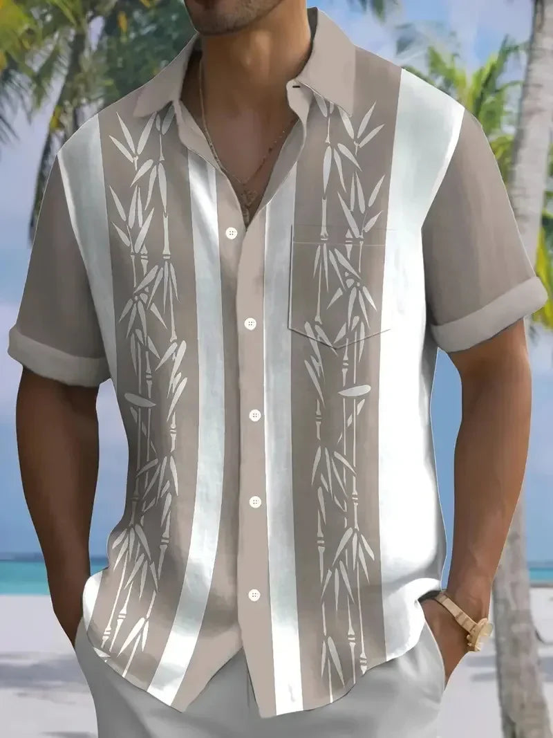 Men&#039;s Plus Size Collared Neck Short Sleeve Shirt