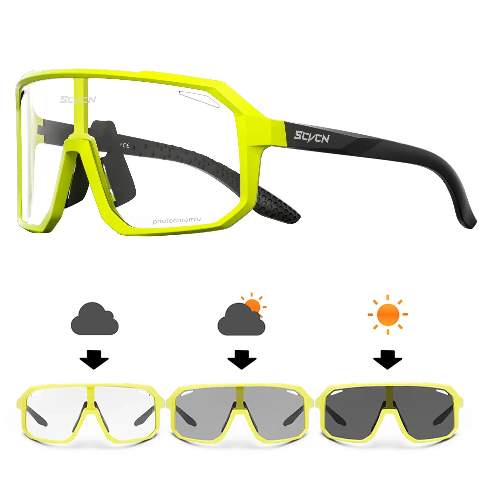 SCVCN X62 Photochromic Cycling Sunglasses
