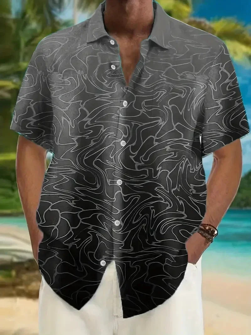 Men&#039;s Plus Size Collared Neck Short Sleeve Shirt