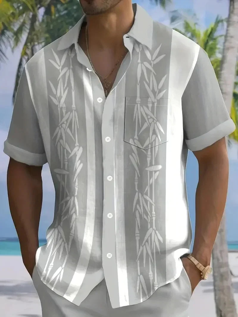 Men&#039;s Plus Size Collared Neck Short Sleeve Shirt