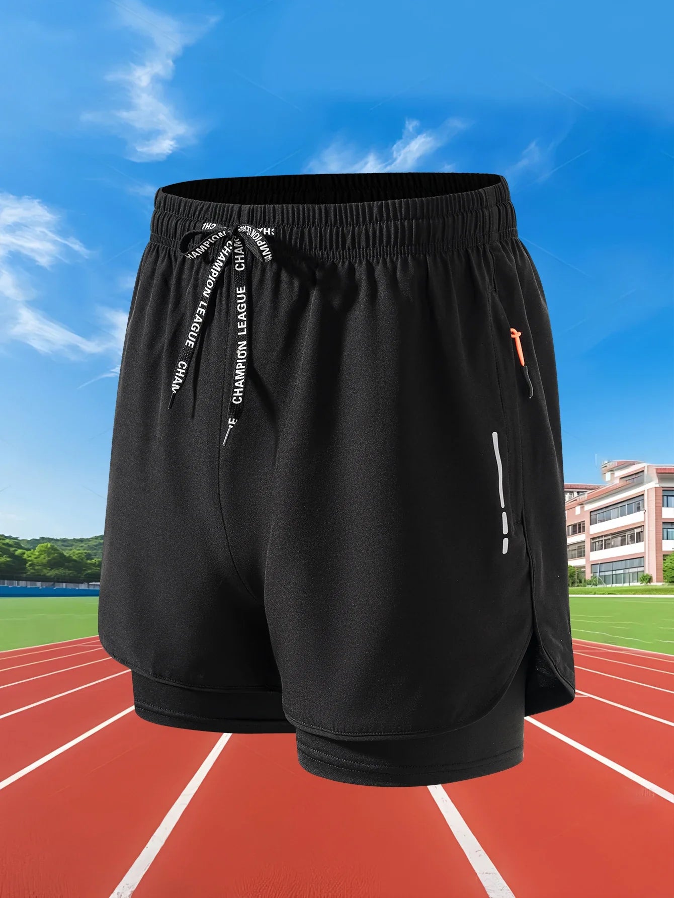 Men&#039;s Quick Dry Workout Jogging Double Deck Shorts
