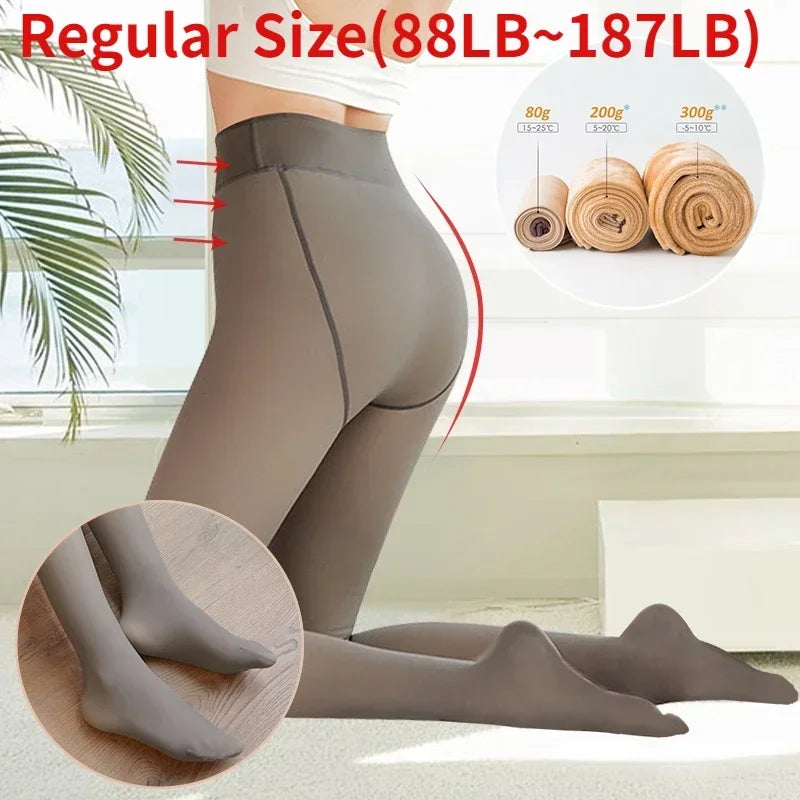 🍂Autumn Promotion 50%-Limited Time Free Shipping 💕warm plush lined elasticated tights