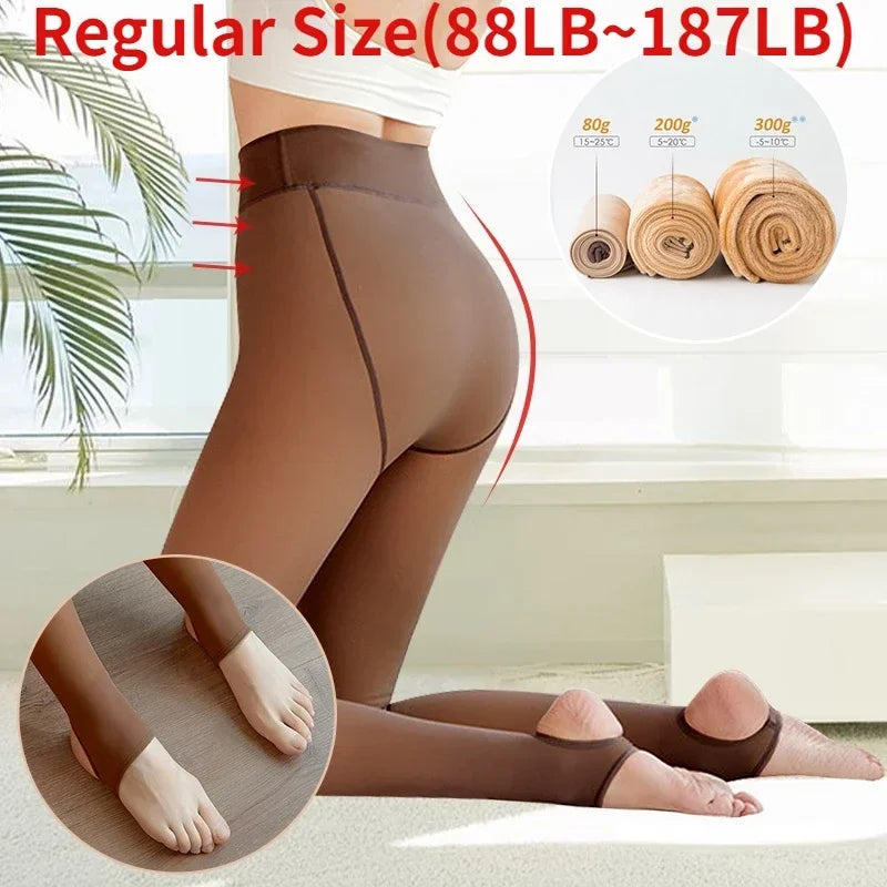 🍂Autumn Promotion 50%-Limited Time Free Shipping 💕warm plush lined elasticated tights