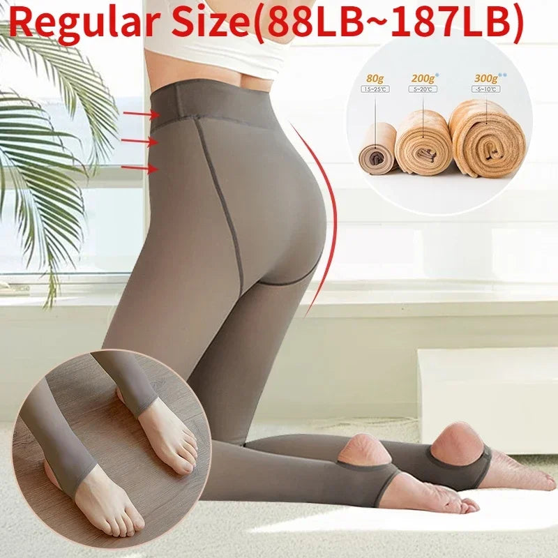 🍂Autumn Promotion 50%-Limited Time Free Shipping 💕warm plush lined elasticated tights
