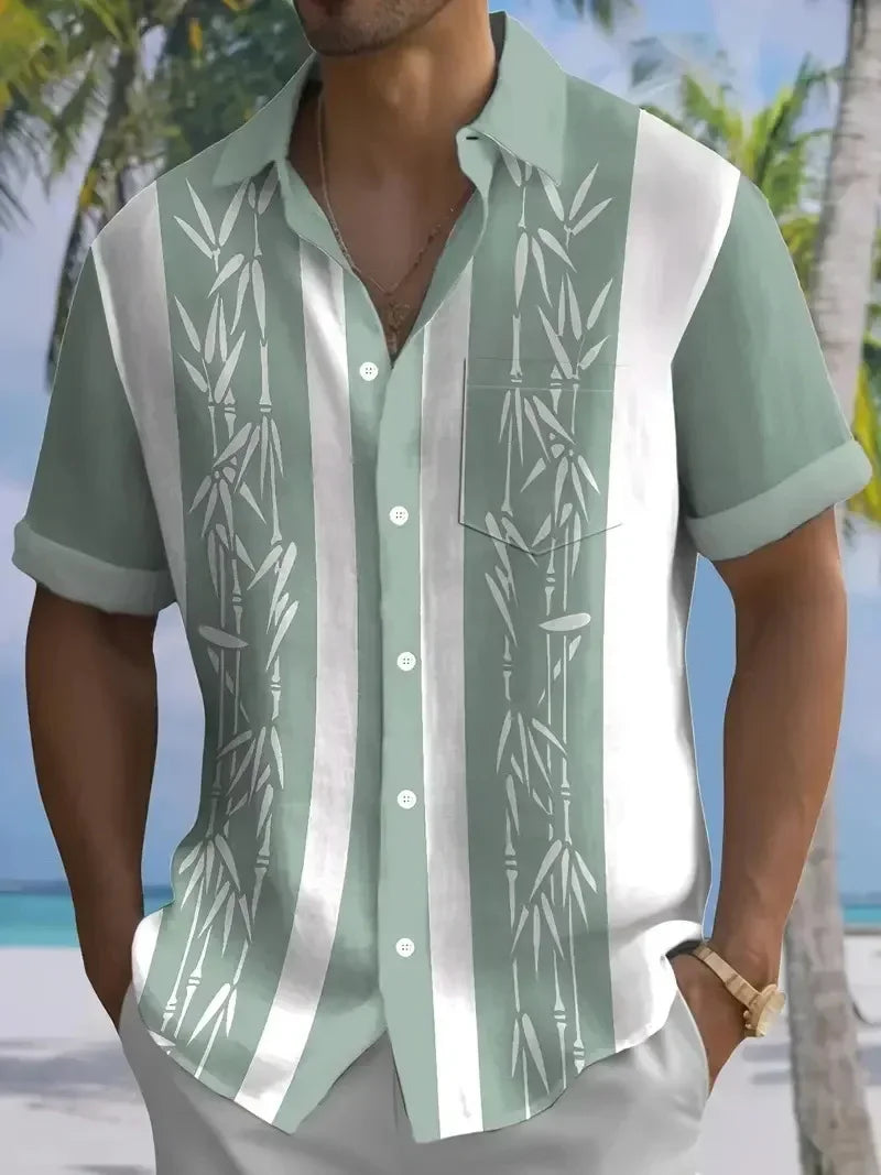 Men&#039;s Plus Size Collared Neck Short Sleeve Shirt