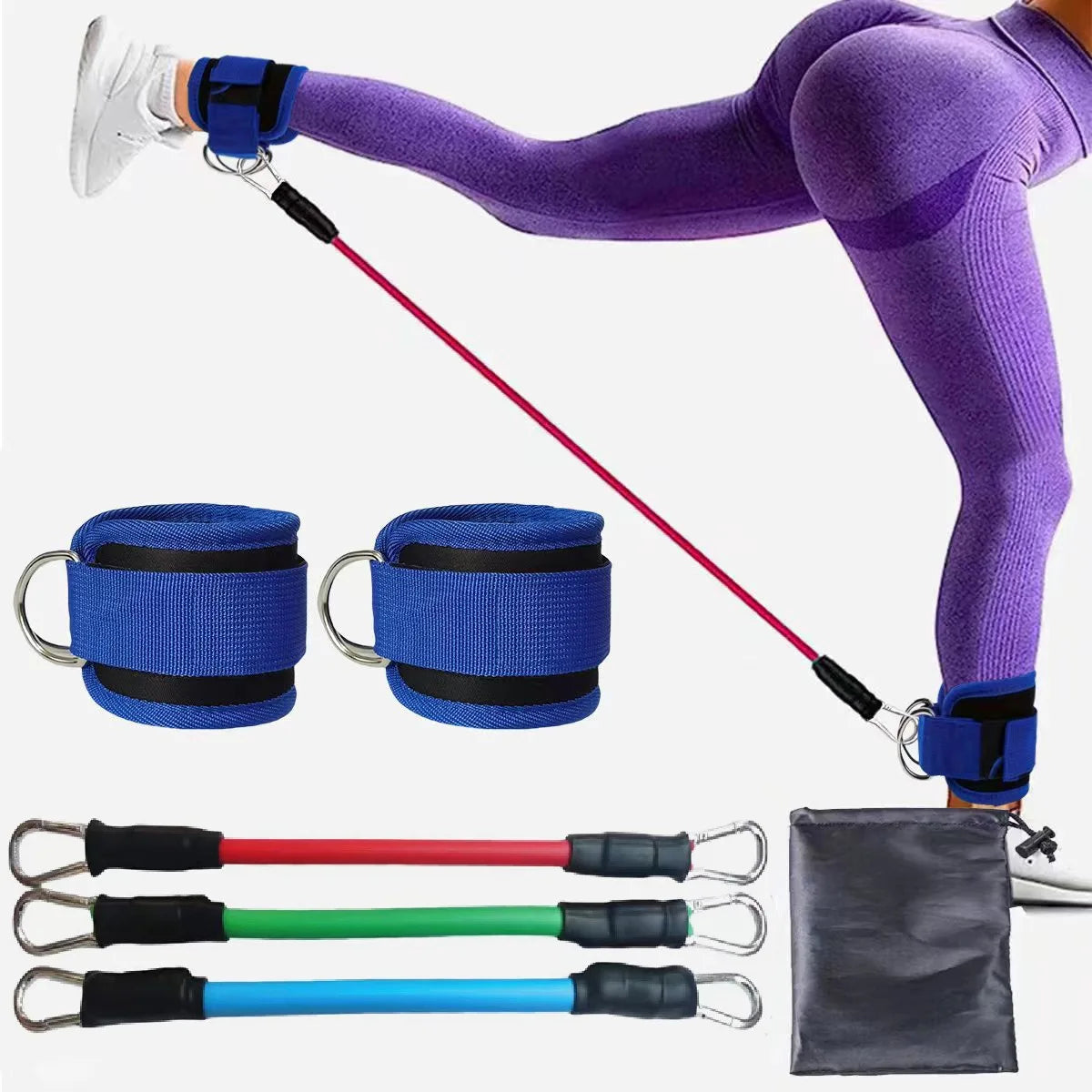 Ankle Strap Resistance Bands Hip Leg Strength Pull Rope Fitness Elastic Training Home Yoga Pilate Crossfit Workout Gym Equipment