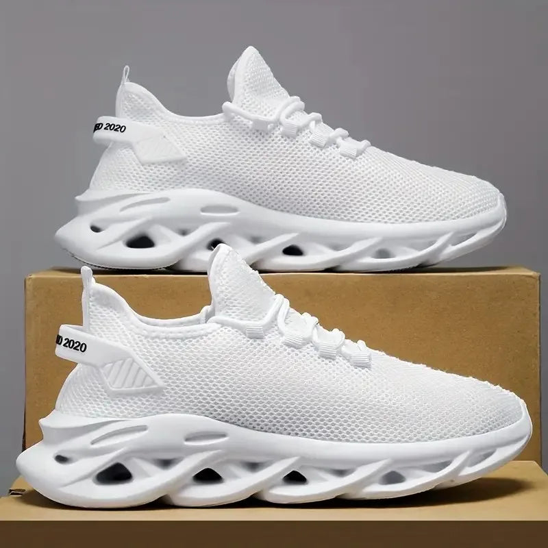 Men Sports Running Black Jogging Shoes Casual Sneakers Brown Outdoor Breathable Mesh Women Light Shock-absorption