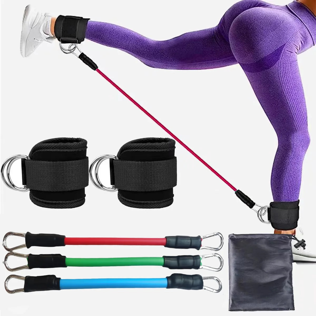 Ankle Strap Resistance Bands Hip Leg Strength Pull Rope Fitness Elastic Training Home Yoga Pilate Crossfit Workout Gym Equipment