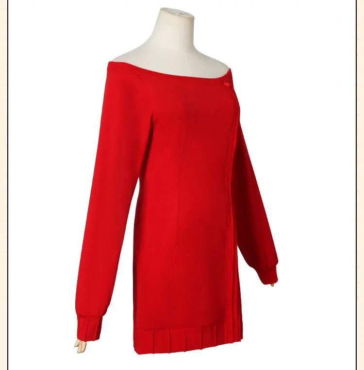 Anime FAMILY Cosplay Yor Forger Yor Briar Cosplay Costume Women Sexy Red Sweater Mini Dress Thorn Princess Costumes