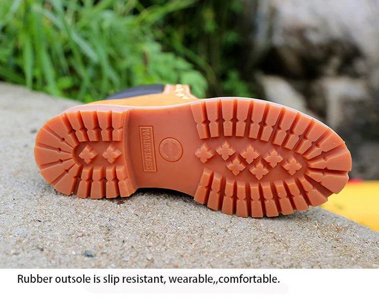 New Work Boots Men&#039;s Original Comfy Shoes Outdoor Hiking Leather Casual Shoes For Men Basic Boots Waterproof Yellow Boots