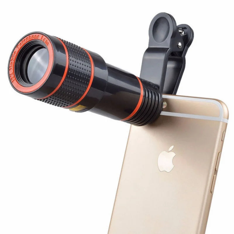 8x 12X 20X Long Focus Mobile Phone Lens 8x Mobile Phone Telescope HD Camera Lens External Zoom Special Lens for Camping Watching
