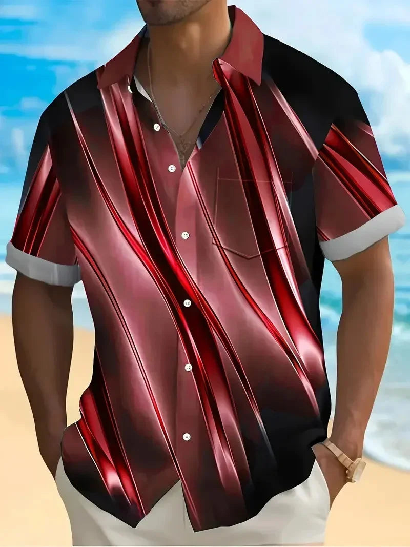 Men&#039;s Plus Size Collared Neck Short Sleeve Shirt