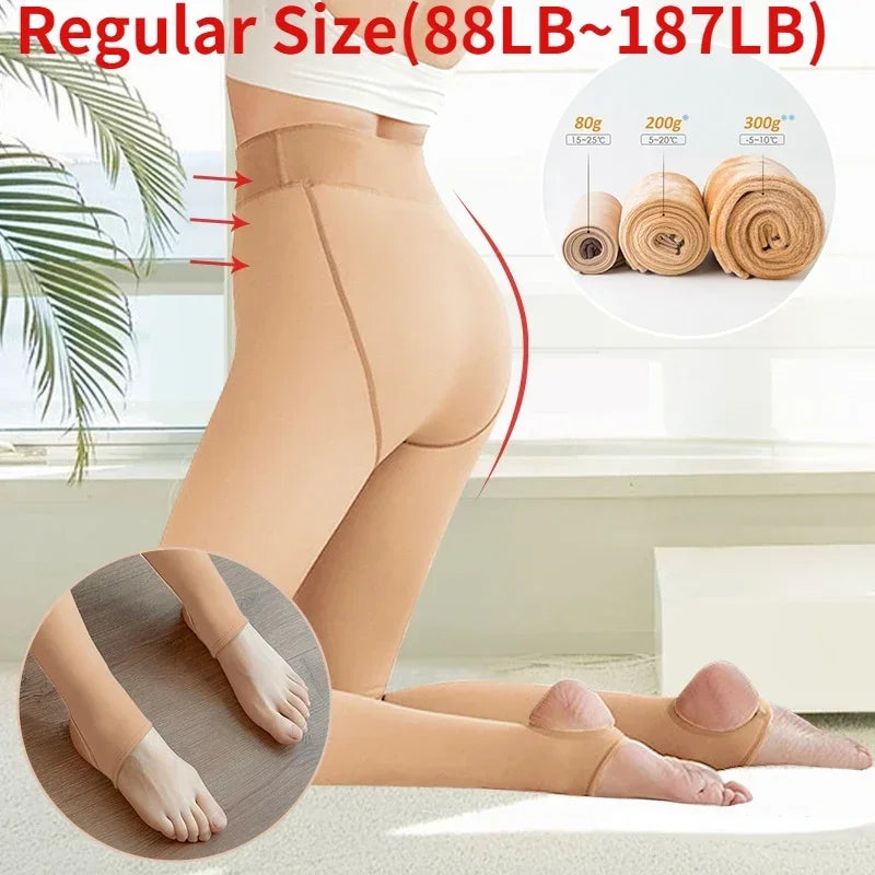 🍂Autumn Promotion 50%-Limited Time Free Shipping 💕warm plush lined elasticated tights