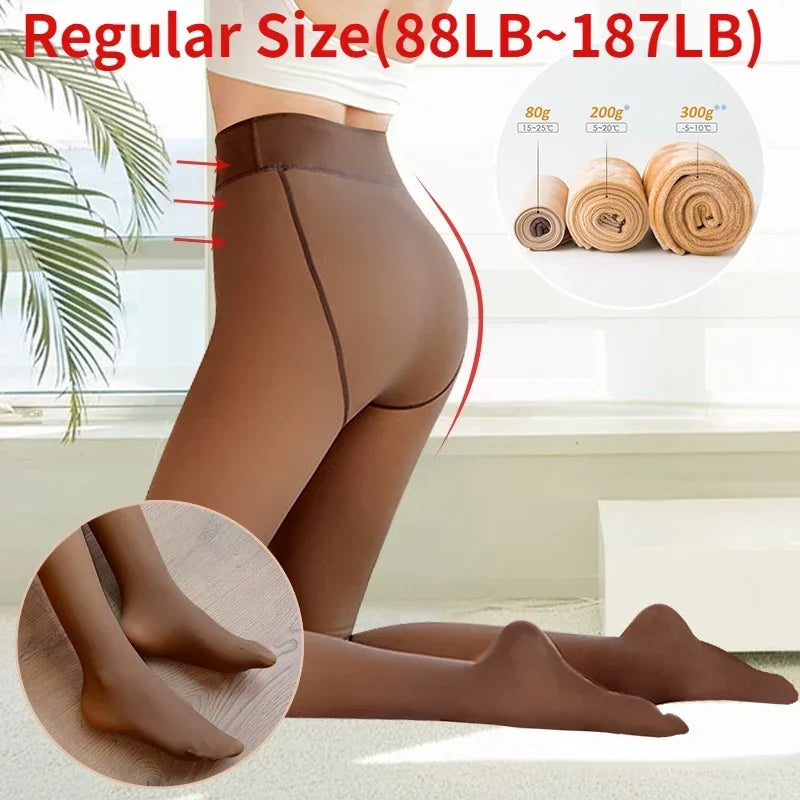 🍂Autumn Promotion 50%-Limited Time Free Shipping 💕warm plush lined elasticated tights
