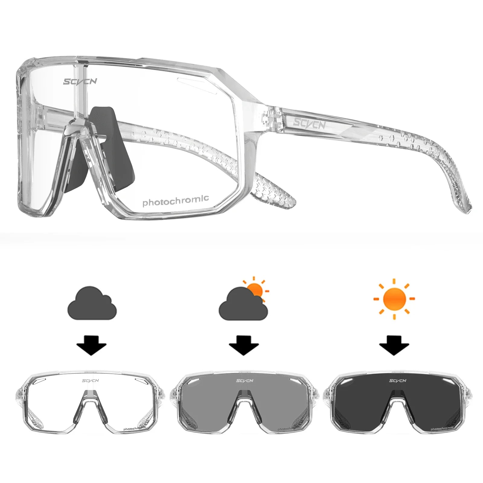 SCVCN X62 Photochromic Cycling Sunglasses