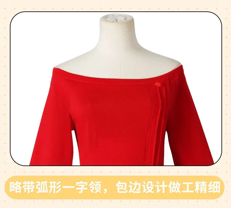 Anime FAMILY Cosplay Yor Forger Yor Briar Cosplay Costume Women Sexy Red Sweater Mini Dress Thorn Princess Costumes