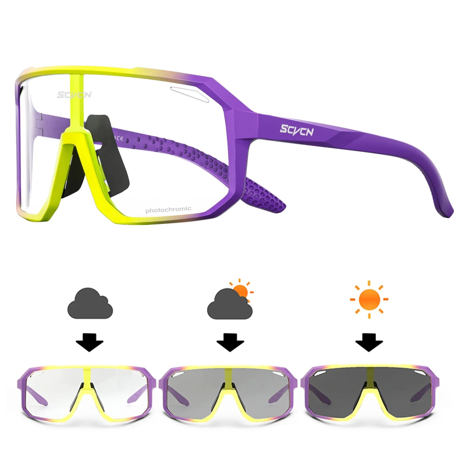 SCVCN X62 Photochromic Cycling Sunglasses