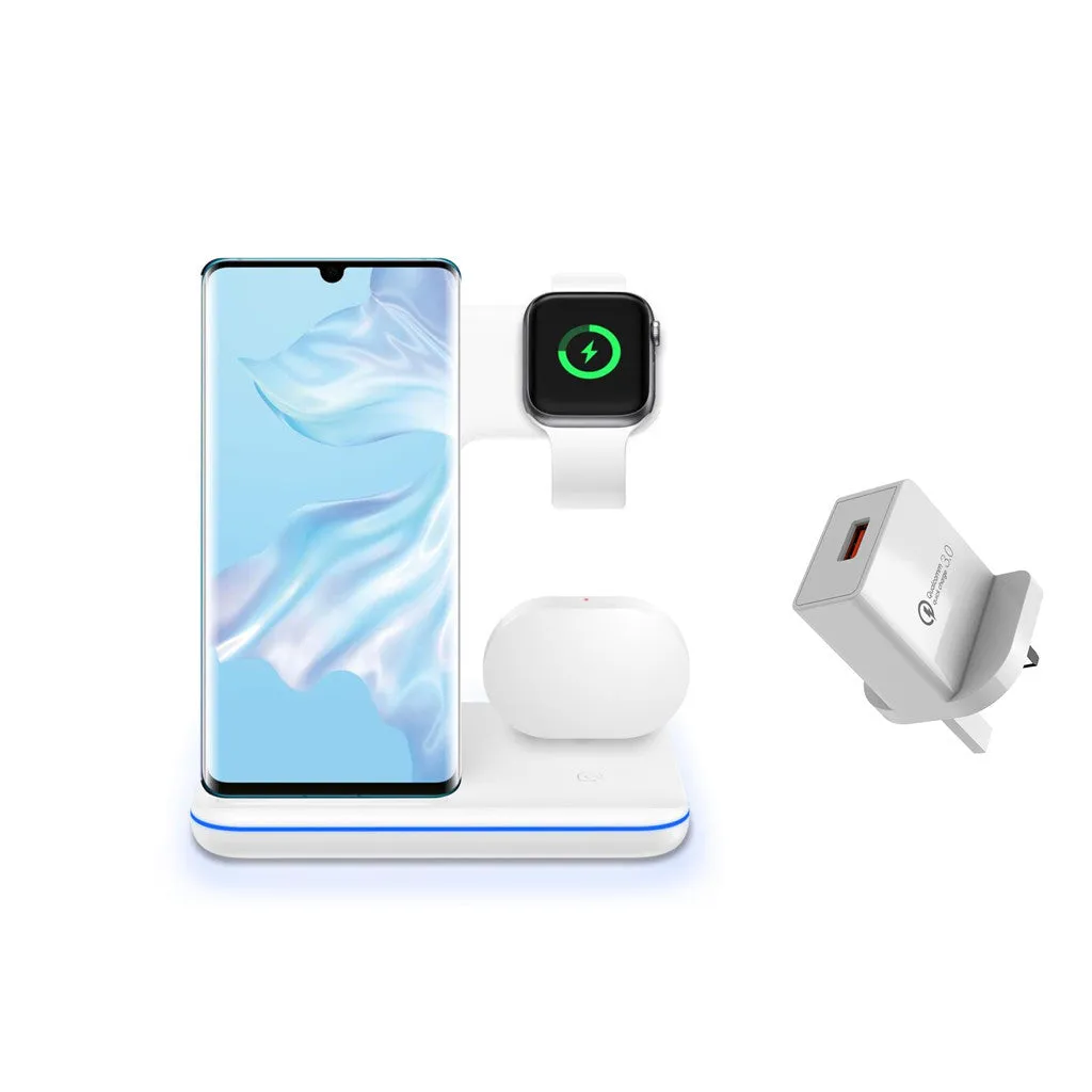 Earphone Wireless Charger 3 In 1 Wireless Charger Stand