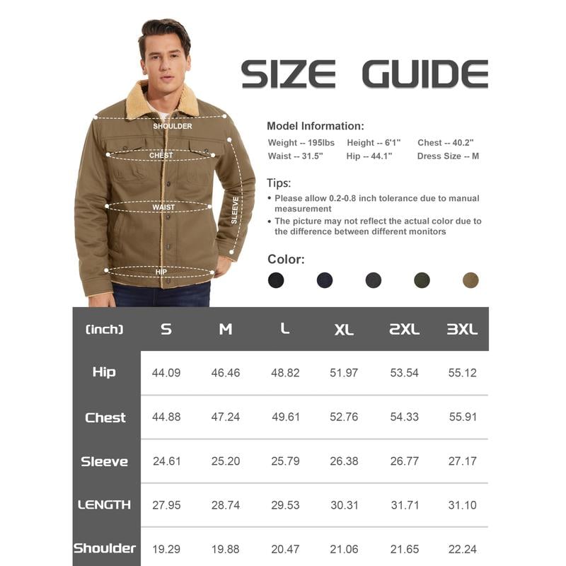 💞Men&#039;s Winter Jacket Sherpa Lined