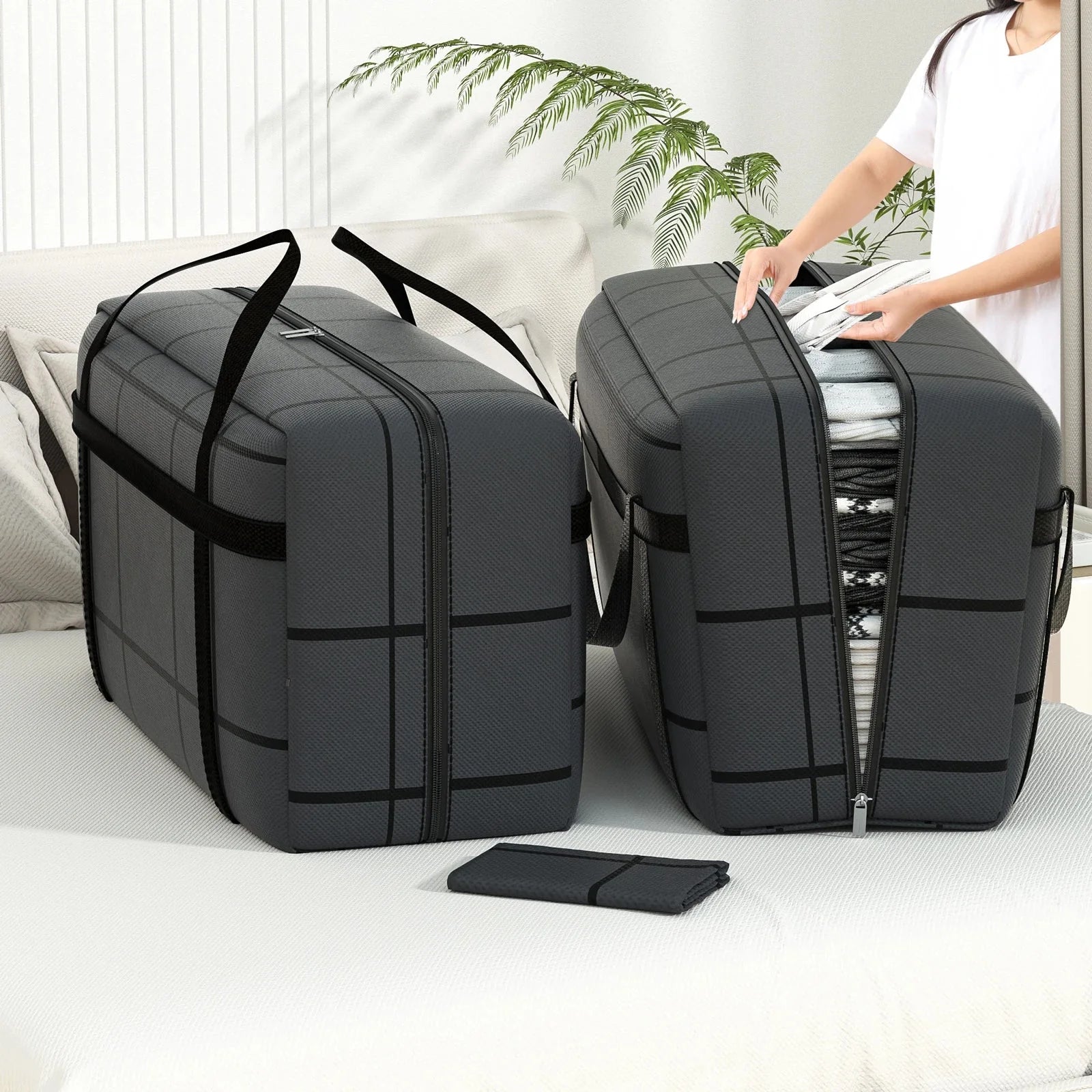 Strong Capacity Foldable Multifunctional Storage Bag Moving Packing Bag Tidy Bedroom Dormitory Mobile Travel Camping