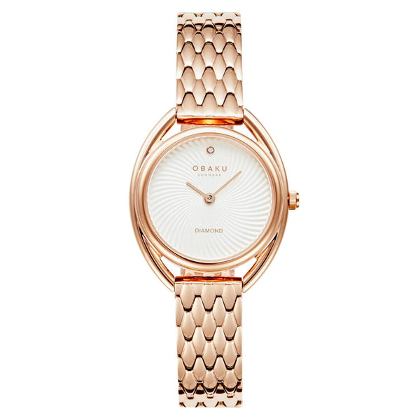 Obaku Women&#039;s Juvel White Dial Watch - V286LXVISV